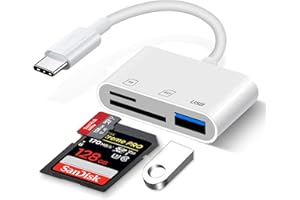 VONXITE Lector de Tarjetas SD para USB-C, 3 in 1 Lector de Tarjetas SD para Micro SD/SD/TF/USB, Adaptador de USB C a Micro SD/TF, Adaptador de Tarjeta de Memoria Cámara, SD Card Reader para Android