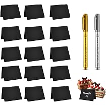 15 Mini Tableaux Noirs 7.5x10cm - Ardoises Craie Pour Buffet, Mariage, Café