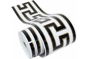 GKKBUFF Modern Geometric Wall Covering PVC Wallpaper Border Borders Stickers Border Decortaive Tile Stickers Kitchen Cabinet Toilet Border for Ceiling/Corner/Furniture/Door/Wardrobe/Home Decor