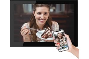 JOHNZINY WiFi Digital Picture Frame 10.1 Inch 1920 x 1200 with IPS Touch Screen HD Display, Auto-Rotate Build In 16GB Memory Share Pictures or Video By Frameo App Photo/Video Any Where