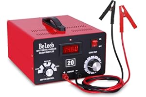 Hugoome Beleeb Series C20 Chargeur de Batterie 12V 24V 36V 48V, impulsions de désulfateur de Batterie Haute Tension mainteneur pour Batteries Lithium-ION Plomb-Acide