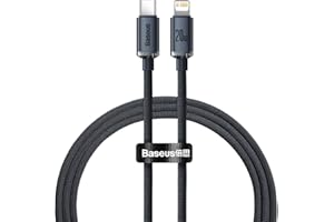 Baseus Crystal Shine 20W 120 cm Type-C to Lightning Şarj Kablosu Siyah