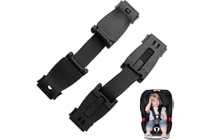 NUQIN Anti Escape Car Seat Strap,2PCS Child Seat Belt Clip Anti Escape,Car Seat Safety Clip,Ensuring Safety in Car Journeys Car Seat Straps Anti Escape,Car Seat Clip for Push Chair Buggy Stroller Pram