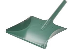 AQBAU | Pelle de Balayage en métal pour poussières Fines - Pelle à poussière - Balayage à Main - Pelle à Charbon - Pelle de Jardin et de Garage (Vert)