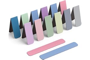 Uniclife 12 Pcs Magnetic Bookmark, Bookmarks for Women, Magnet Book Marks for Book Lovers, Book Markers Clip for Readers Teachers Adults and Men, 12 Solid Colors