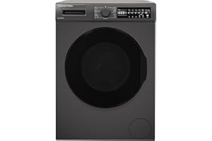 Russell Hobbs Freestanding Washing Machine, 9kg Capacity, 1400 rpm, 15 Programmes, Eco Technology, Rapid Wash Cycles, Grey RH914W116AN