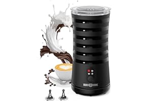 PARIS RHÔNE Elektrischer Milchaufschäumer, 4 in 1 elektrischer Milchaufschäumer, mit 2 zusätzlichen Rührern, Temperaturregelung, geräuscharmer/kalter Milchaufschäumer für Milch, Cappuccino und Fleckig