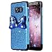 Produktbild Glitzer Case für Samsung Galaxy S8 Plus,ZXKCO Glitzer Bling Hülle Stoßfest[Weiches TPU + hartes Polycarbonat]Schutzhülle für Samsung Galaxy S10 für Mädchen,Frauen -Blau