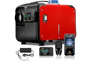 Sunster 8KW Portable ALL IN ONE Diesel Air Heater, 12V 24V 220V Diesel Parking Heater, Parking Bunk Heater with Bluetooth APP Control and LCD Monitor for Car Trucks Boat Bus RV Motor-Homes and camper
