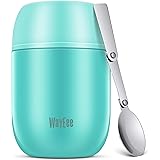 WayEee Thermobehälter für Essen 450ml Isolierbehälter Edelstahl Thermo Lunchbox Neuest Speisebehälter Babybrei mit Löffel War