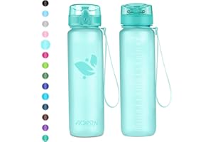 AORIN Sports Water Bottle - 350ml/500ml/750ml/1L,Tritan Gym Bottle BPA-Free & Drinking Bottles, Leakproof，One Click Flip Lid/Kids,Adults,Gym,Outdoor Sport