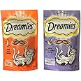 Dreamies Cat Treats Bundle - 2 Flavours - Delectable Duck and Tasty Chicken 60g (one of each)
