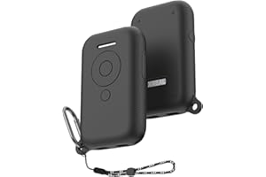 Silikonowe etui do XREAL Beam, MOWYEOK etui ochronne z miękkiego silikonu, kompatybilne z odpornym na uderzenia i zarysowania etui XREAL Air Companion, z karabińczykiem i smyczą (czarne)