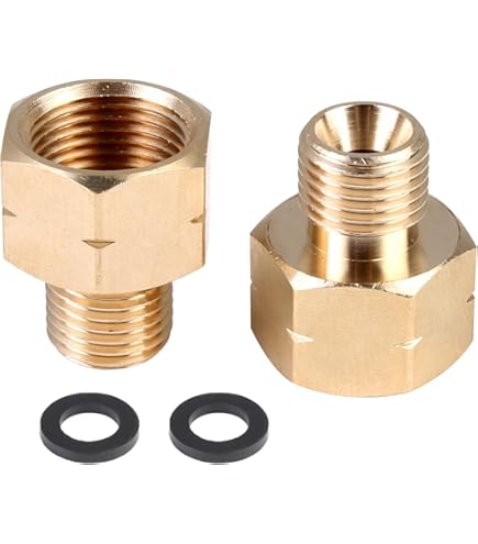 2 Stück LPG Gas Adapter Messing - 3/8" Auf 1/4" Linksgewinde Für Gaskocher & Camping