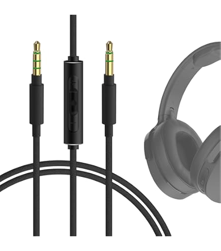 Ear Ps4 Gold Headset Aux Cord On Airplane Toxaoii Replacement WH