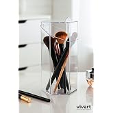 Vivart B&uuml;y&uuml;k Boy Kapaklı Makyaj Fır&ccedil;a D&uuml;zenleme Kutusu &Ccedil;ok Ama&ccedil;lı Dekoratif Makyaj Organizer beyaz Tek Ebat
