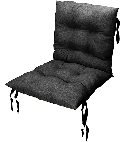 Cuscino Per Sedia Da Esterno 50x50 Cm - Impermeabile Con Corde Di Fissaggio, Marrone - Foto 11