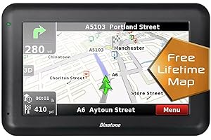 Binatone U435 4.3 Inch Sat Nav Lifetime Maps Uk & ROI - 2nd Generation