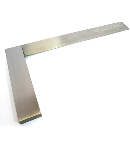 10 Inch (250mm) Stainless Steel Engineer's Set Square - Right Angle Tool, Tri-Square, Straight Edge Ruler