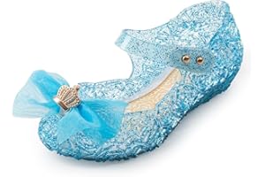 SANGYN Girls' Princess Dress Up Shoes with Sparkly Glitter for Cosplay, Dancing & Birthday Parties