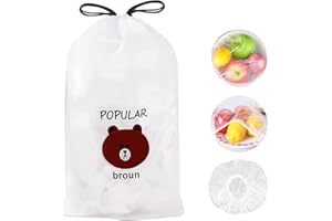 RICHDMI 100 Pcs Fundas de película plástica, plástica desechables bolsas de conservación de película plástica de calidad alimentaria, residuos de alimentos para uso doméstico y Picnic