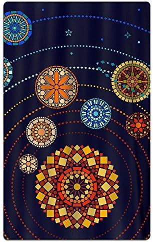 Mandala Style Solar System 100% Polyester Pool Towel Chair (31" X 51") Thick Soft Quick Dry Lightweight Towels Blanket