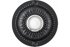 Besttoolifes Sonnette de porte en fonte Steampunk – Sonnette de porte de style édouardien victorien – Sonnette de porte à bouton poussoir antique boutons de porte en fonte, grande cloche en fonte