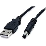StarTech.com 3 ft USB to Type M Barrel 5V DC Power Cable - Power cable - USB (power only) (M) to DC jack 5.5 mm (M) - 3 ft - 