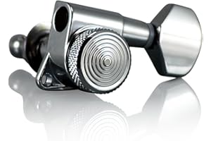 VANSON Tuners/Machine Heads V07SP Chrome LOCKING 3-a-side 19:1 Gear Ratio for SG, ES, PRS, Schecter, Ibanez (Chrome)