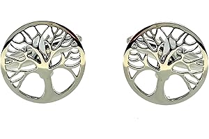 Gemelolandia | Gemelos para Camisa Arbol de la vida Inox 20 mm Gemelos Originales Para Camisas | Para Hombres y Niños | Regalos Para Bodas, Comuniones, Bautizos