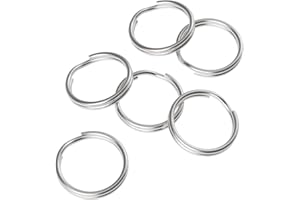 Uniclife 100 Paquetes 12mm Anillas Llaveros con Doble Lazos Argollas Pequeños Anillos de Metal Conectores para Joyería Collares Pulseras Pendientes Artesanía Adornos y DIY Artes
