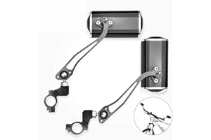 LANKELEISI Rétroviseur de Bicyclette, rétroviseur de Guidon réglable Flexible pour Vision Large de vélo de Montagne