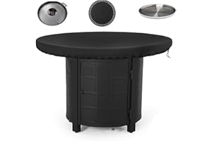 BAIEYE Housse Brasero Rond,Housse de Protection pour Plaque de Feu,étanche à l'eau et à la Poussière Tissu Oxford 420D Résistance Aux UV Housse de Protection Barbecue (80cm)