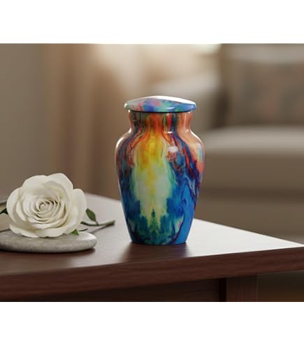 eSplanade Vaso per vaso commemorativo per urna cremazione | Urne per cremazione | Urne standard a grandezza naturale (farfalla