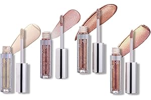 WEIXINBUY 12 couleurs Ombre à paupière liquide, Glitter Liquid Shine Matalic Makeup Eyes Ombre à paupières à paupières scintillante imperméable, excellent choix pour les filles