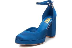 XTI - Zapato Cierre de Hebilla para Mujer, Color: Azul, Talla: 37