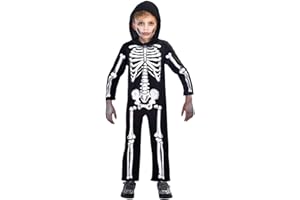 amscan Children's Skeleton Bone Scaffold Costume Carnival Theme Party Halloween