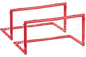 ‎PLAYTASTIC Playtastic Fußballtor: 2er-Set Tore, je mit Netz, ideal für Luftkissen-Fußball, Hockey u.v.m. (Fußballtor Kinder, Fußball-Air-Hockey-Tore, Mini Garten)