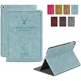 DuraSafe Cases for iPad 9.7 Inch 5 6 Air 1 2 [iPad 5th 6th Air 1st 2nd ] A1893 A1954 A1822 A1823 A1566 A1567 A1474 A1475 A1476 Folio Deer Pattern Protective Sleek & Classic Design Smart Cover - Blue