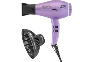 Parlux Pack Alyon Special Edition con diffusore MagicSense. Asciugacapelli Professionale con Ioni negativi. Potente e Leggero. Made in Italy. Colore Lilla Opaco.