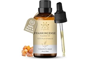 AVD Organics Frankincense Essential Oil 30ml - 100% Pure and Natural - Therapeutic Grade Essential Oil for Skin, Home Fragrance, 1fl. Oz