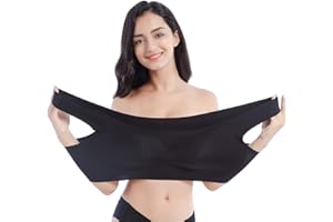 FEOYA - Soutien-Gorge pour Femme Grande Taille Respirant Soutien-Gorge Bra Top Push Up sans Armature pour Yoga Fitness Jogging - Noir Blanc