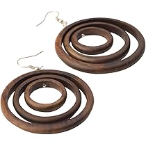 Orecchini In Corno Nero Fatto A Mano - Design A Spirale Tribale E Bohémien - Foto 11