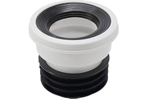 EASYBYMALL Raccord D'installation D'égout de Toilette, Raccord excentrique de 0 mm pour cuvette de WC, raccord de buse de WC, tuyau de vidange de toilette adapté à l'excentrique droit décalé (0 cm)