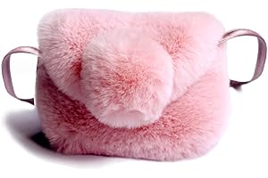 SPLDSUN Borsa Piccola in Peluche, Borsetta Principessa Peluche, Borsa Peluche Bambina, per Bambini 1-3 Anni, Contenitore Chiavi, Fazzoletti, Maschere, Carte