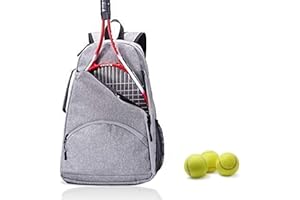 Nogsay Sac à Dos de Tennis, Sac à Dos de Tennis, Unisexe pour Femme, Homme et Enfant, Sac à Dos pour Raquette de Tennis, Badminton, Sac à Dos de Tennis, Sac à Dos de Sport, Sac à Dos de Tennis