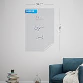 Evbuya 2 Pieces 60 X 100 Cm Transparent Non-Adhesive Sticker Static Magnetic Note Taking Smart Paper Writing Board