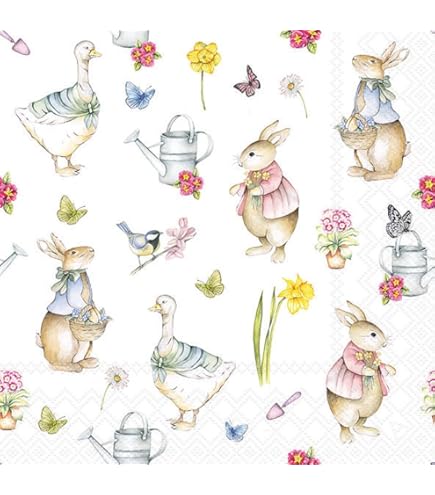 Lot De 4 Serviettes En Papier Poules Decoupage Collage