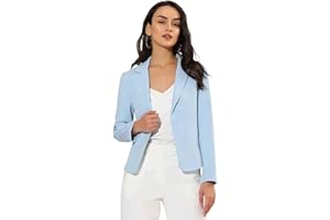 Allegra K Blazer Femme Imprimé Fleuri Veste de Costume d'affaires Décontracté à Revers Cranté Coupe Cintré Blazer de Bureau Floral