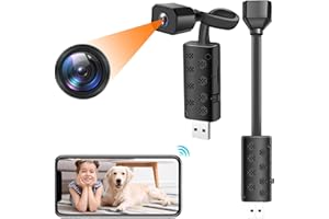 SecuraLen Micro Camera Spia Nascosta, WiFi 4K UHD Mini Telecamera Spia Nascosta, Plug and Play Telecamera Nascosta con Visione Notturna & Avviso di Rilevamento del Movimento
